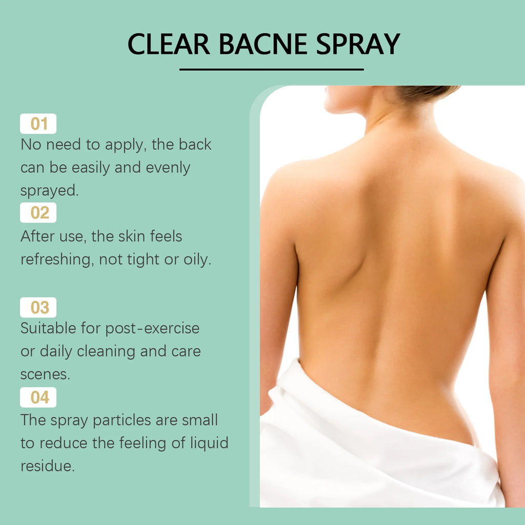 Back Acne Treatment Spray Anti Marks Spot Moisturizing Repairing Soothe Oil Control Shoulder Breast Body Pimples Remover Spray Zpaxo