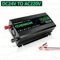 1500W True Rated Power Inverter 12V/24V/48V to 110V/220V AC Converter with USB for RV Camping Off-Grid CE FCC Certified Zpaxo 24V to AC 220V 50HZ