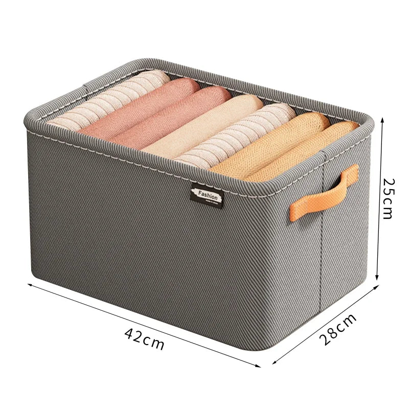 1/2/3PCS Collapsible Clothing Organizer Closet Clothes Pants Storage Organizer Closet Organizer Drawer Organizer Toy Storage Zpaxo Grey-Large