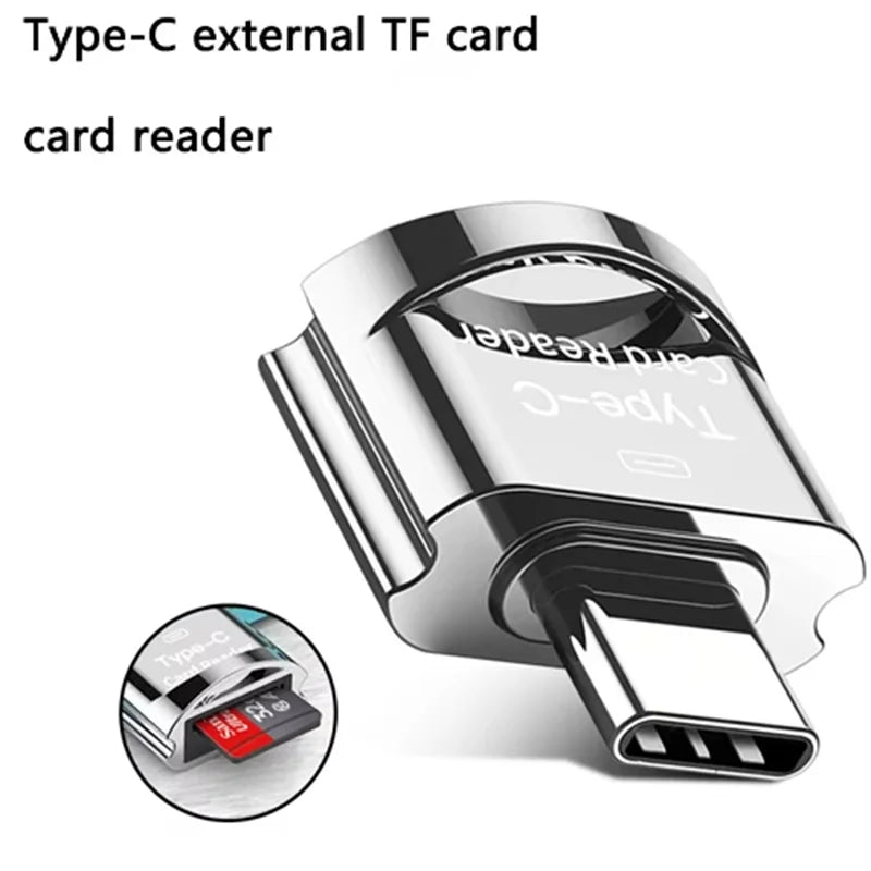 C Micro-SD Adapter OTG Card Reader Mini Smart Memory TF Phone Laptops