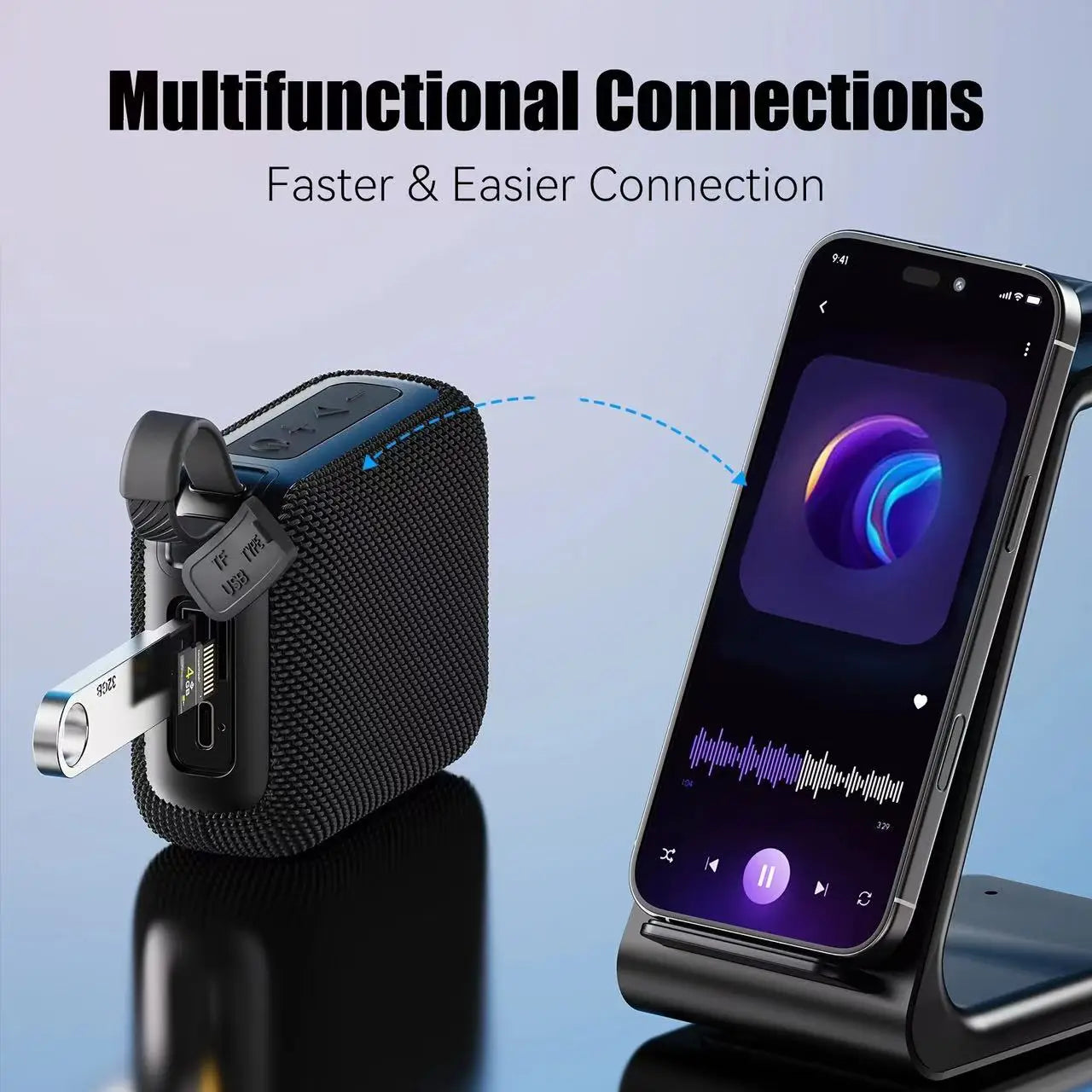 Bluetooth Speakers TWS 10W Enhanced Bass Portable Outdoor Wireless
