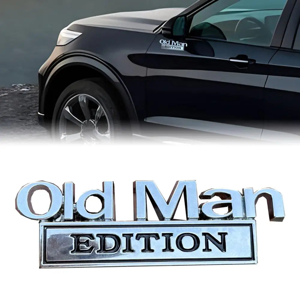 3D Metal Chrome Old Man Edition Car Emblem Badge Sticker Car Emblem Sticker Zpaxo