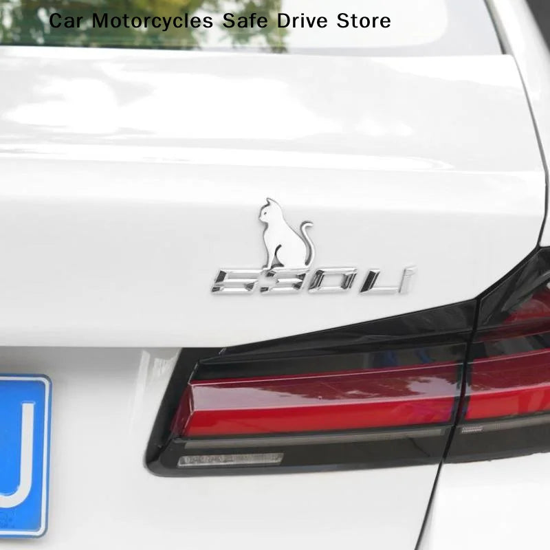 Cute 3D Metal Cat Sticker Personalized Car Emblem Originality Body