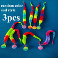 3-Pack Cat Interactive Worm Caterpillar Elastic Teaser Toys Cat Teaser Toy Zpaxo 3PCS Random color