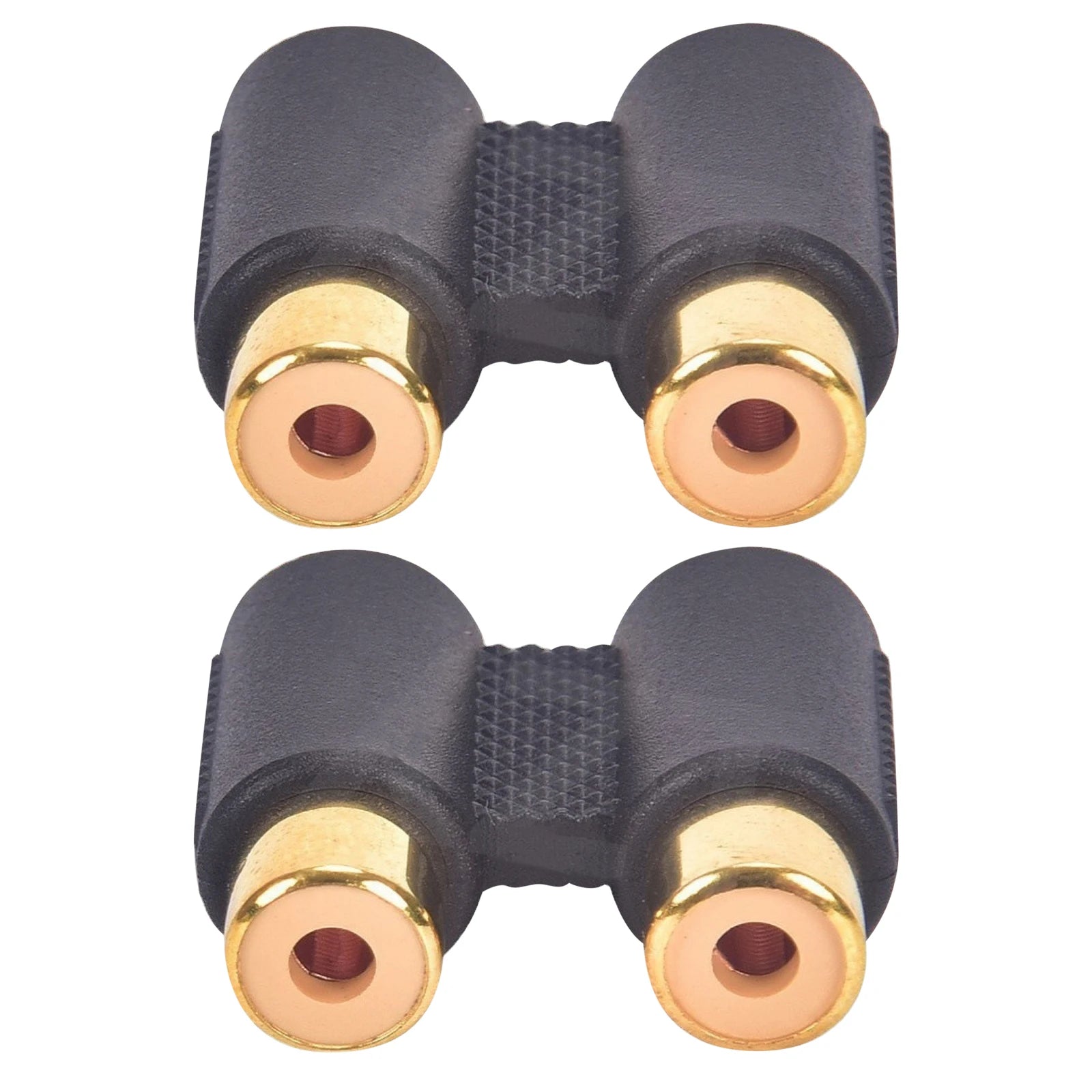 Dual 2 Head RCA Female Coupler Audio Adapter Connector Phono Video
