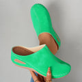 Women Mules Slippers 2025 New Designer Shoes Women Casual Platform Sandals Comfortable Slip on Fashion Slippers Slides Women Zpaxo green 39