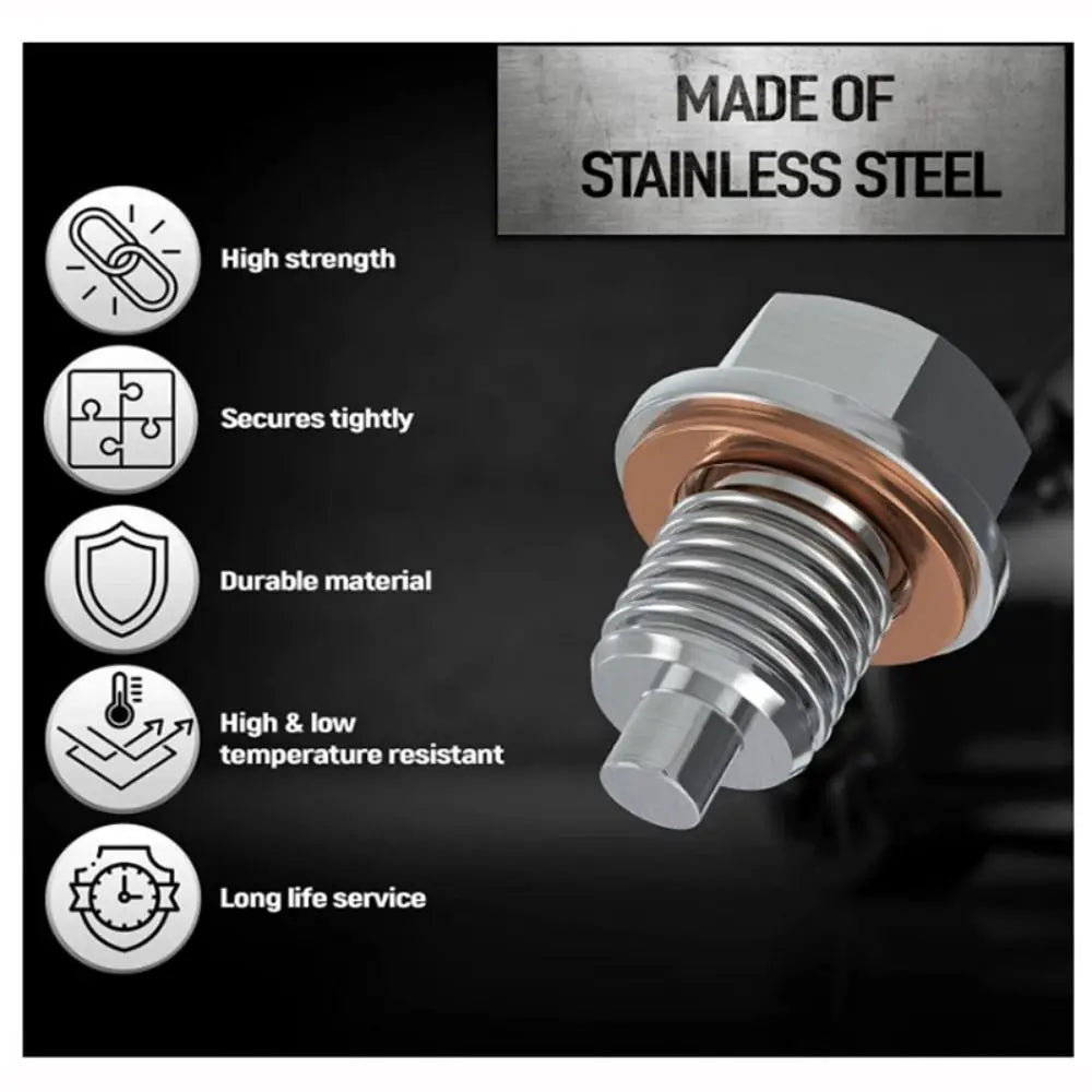 M12 M16 M18 M20 Oil Drain Plug Stainless Steel Neodymium Magnet Pan Zpaxo
