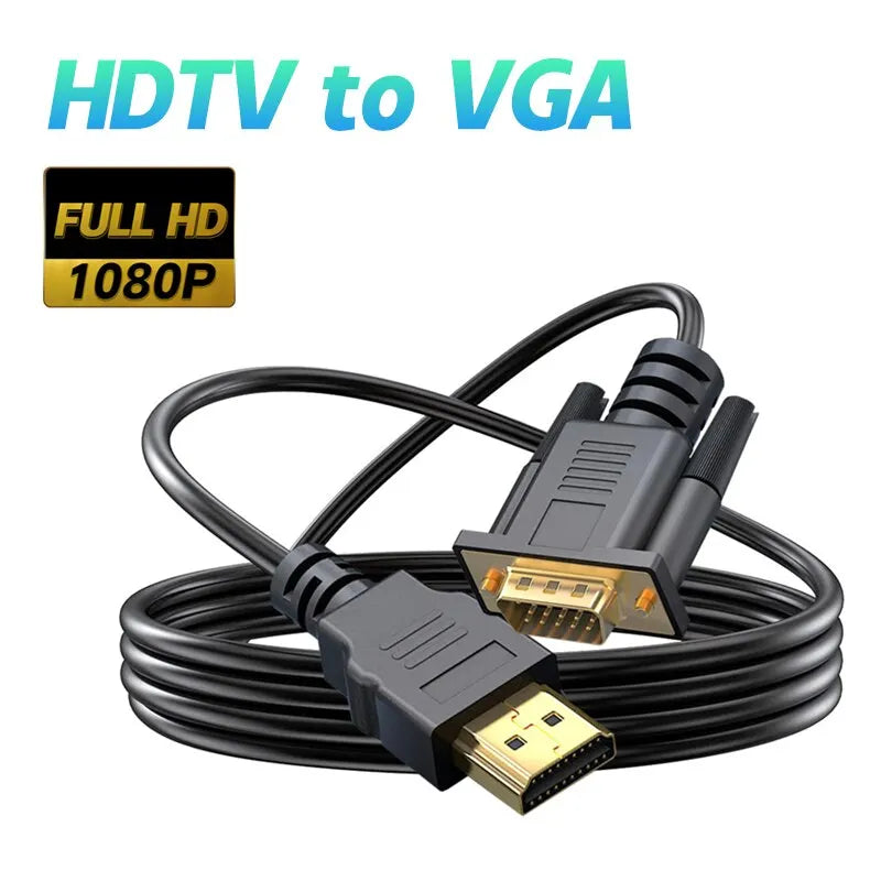 HDTV Male VGA 1080P 60Hz HD Compatible Cable Adapter Digital Analog Zpaxo
