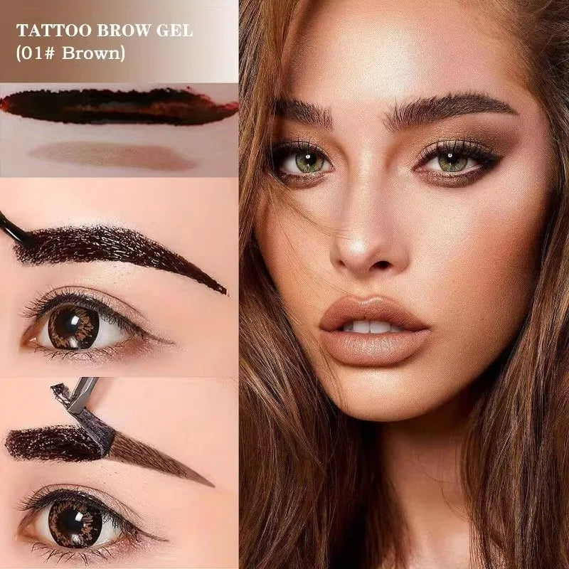 Waterproof Peel-off Semi Permanent Eyebrow Gel Natural Lasting Eye Brow Liquid Tearing Tattoo Tint Cream Cosmetics Zpaxo
