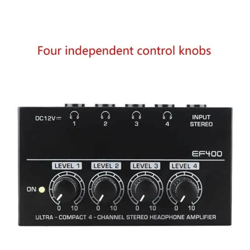 652F Compact Stereo Amplifier Power Adapter 10MHz Earphone Amp Music Zpaxo