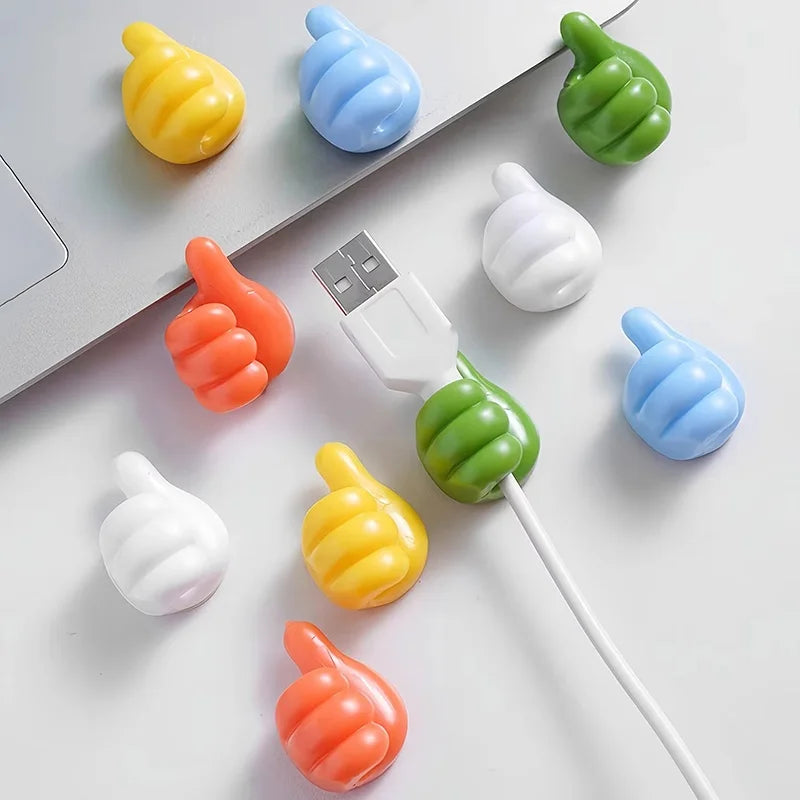Thumb Self-adhesive Cable Clip Silicone USB Holder Organizer Wire Zpaxo