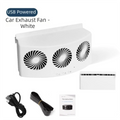 Wind Power Car Exhaust Fan 3 Head Design Cooling Function Ventilation Zpaxo White