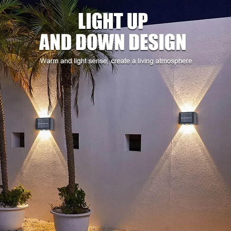 Solar LED Wall Light IP65 Waterproof – Garden & Courtyard Lamp