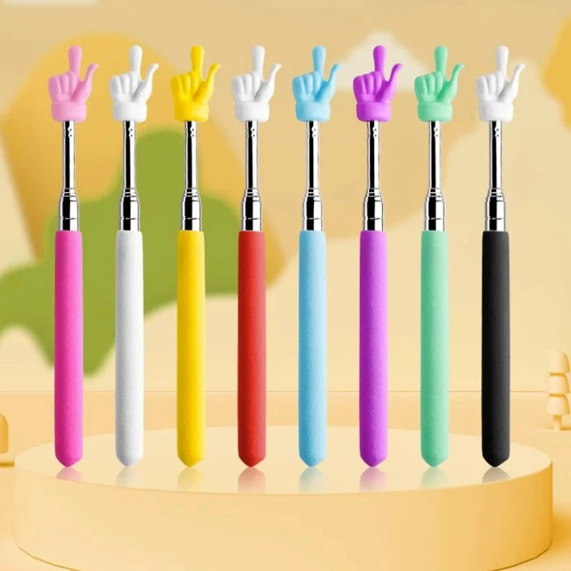 Stainless Steel Teach Stick Teacher Extendable Pointer Finger Reading Zpaxo