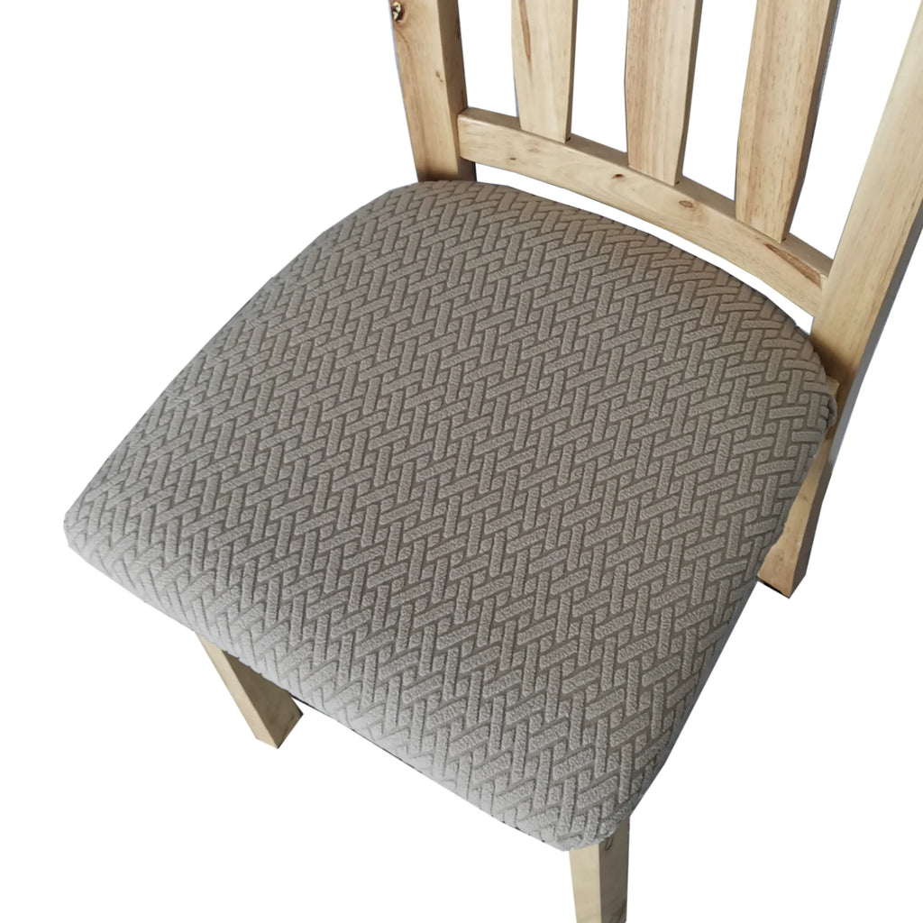 All-season Solid Chair Cushion Cover Thick Elastic Jacquard Slipcover