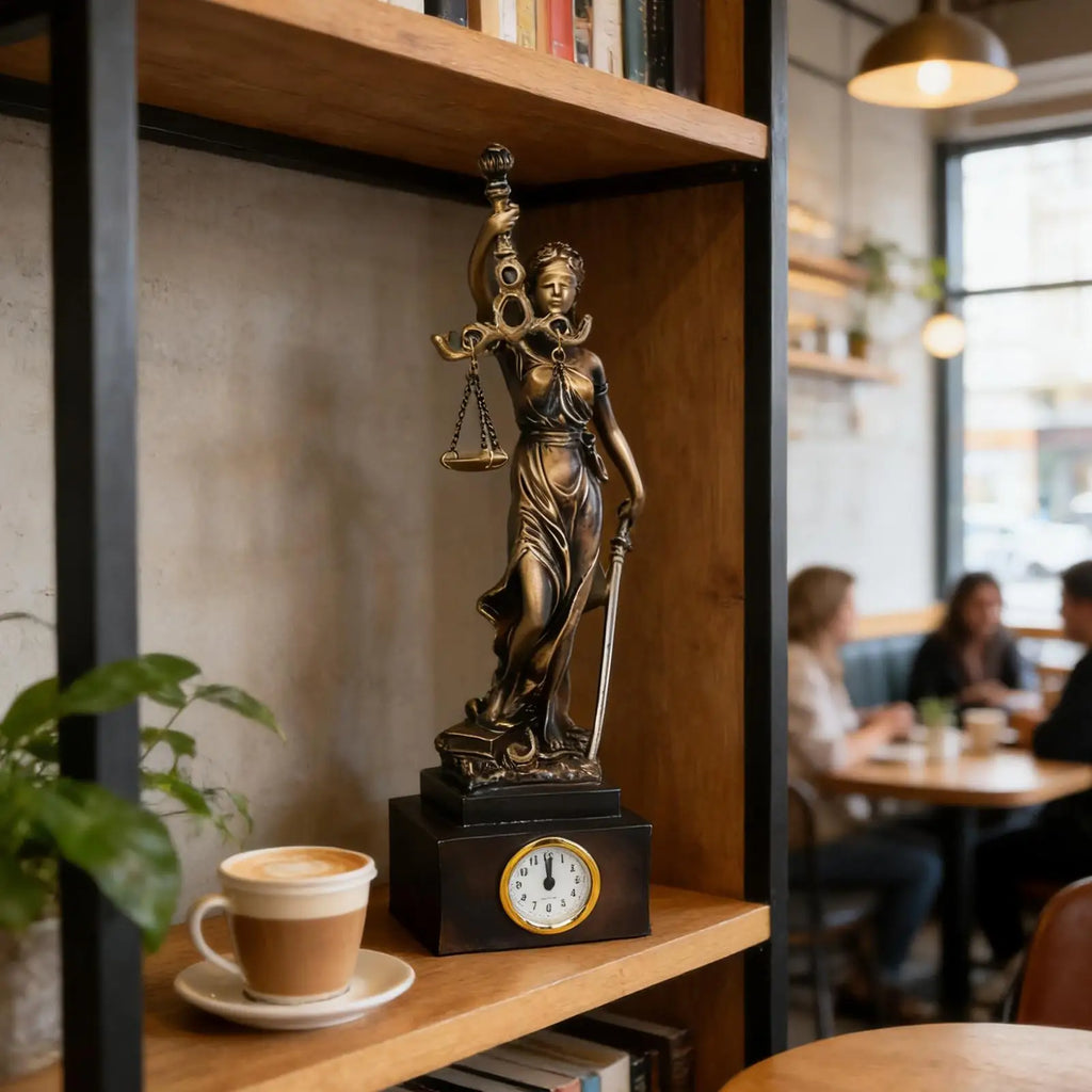 Lady Justice Statue Resin Figurine Ornament Clock Scale Sculpture