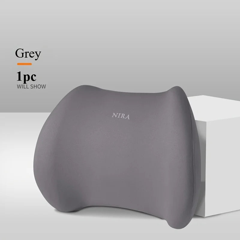 Ergonomic Office Bed Lumbar Pillow Posture-correcting Back Support Zpaxo 1pc-Grey