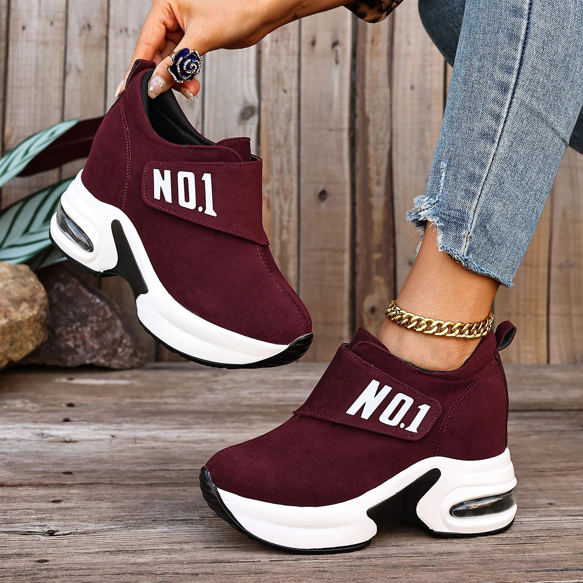 Women Ankle Boots Slip on Casual Vulcanized Shoes Women New 2025 Fashion Outdoor Boots Anti-slip Platform Wedge Sneakers Women Zpaxo