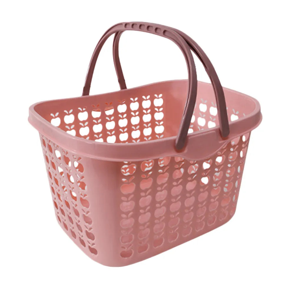 Plastic Shopping Basket Vegetable Storage Organizer Kitchen Home