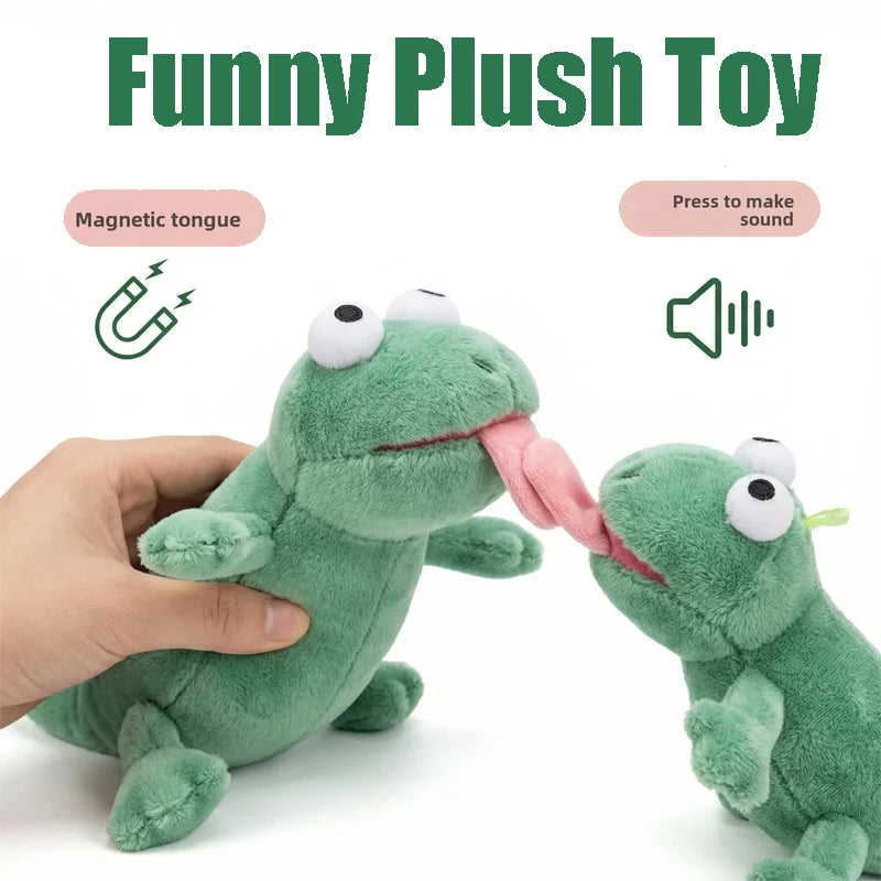 Squeaky Beaver Plan Sound-making Lizard Abstract Funny Plush Toy