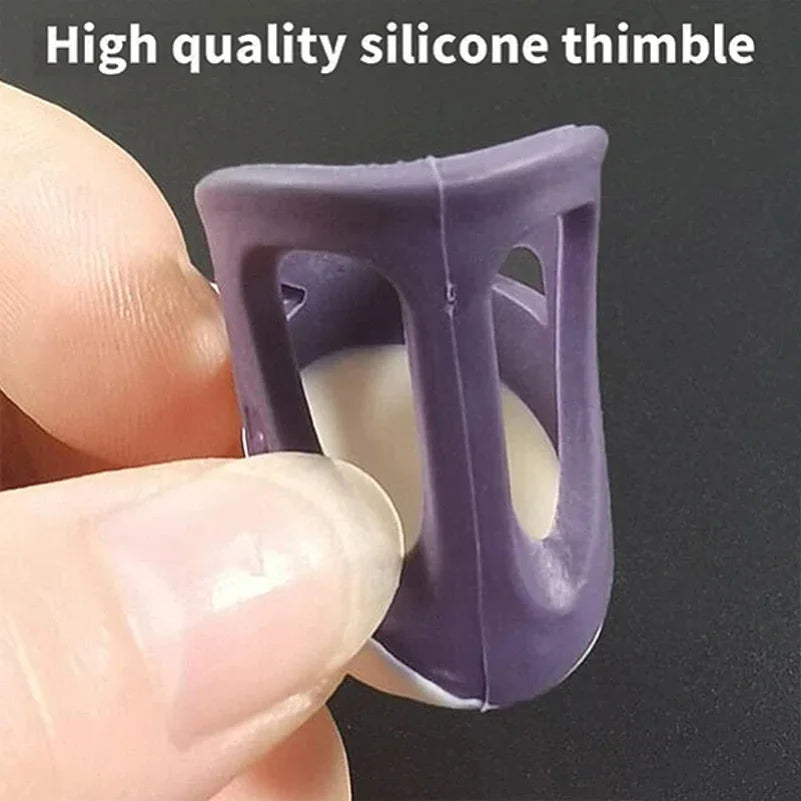 Silicone Thimbles Finger Tips Protector Anti-Slip Finger Covers Hand Cross-stitch Sewing DIY Tools Household Sewing Accessories Zpaxo