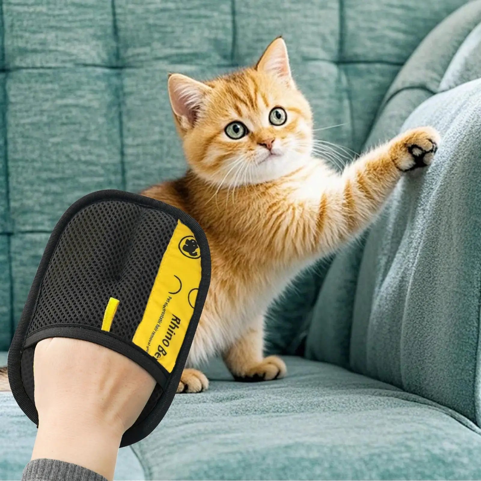 Upgrated Pet Hair Remover Brush Double-sided Deshedding Glove Dog Cat