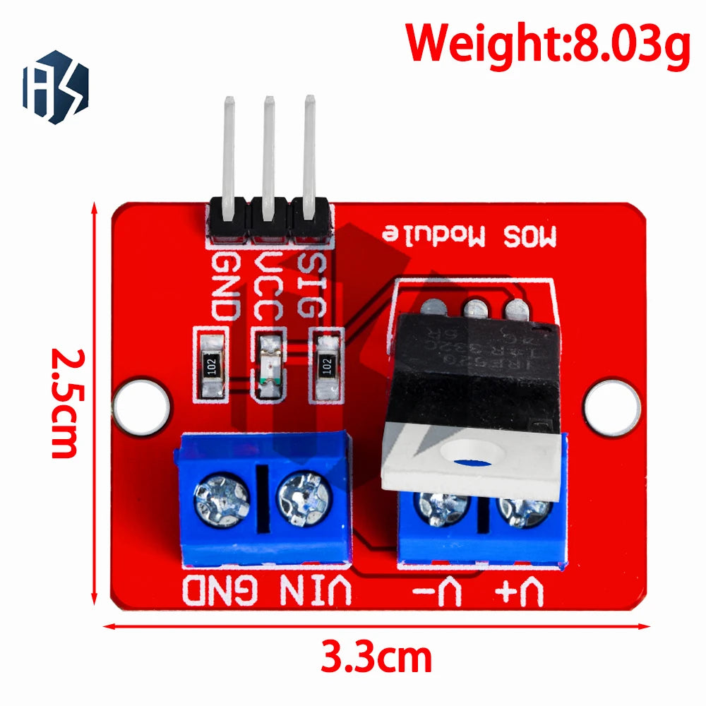 0-24V Mosfet Button IRF520 MOS Driver Module Arduino MCU ARM Zpaxo