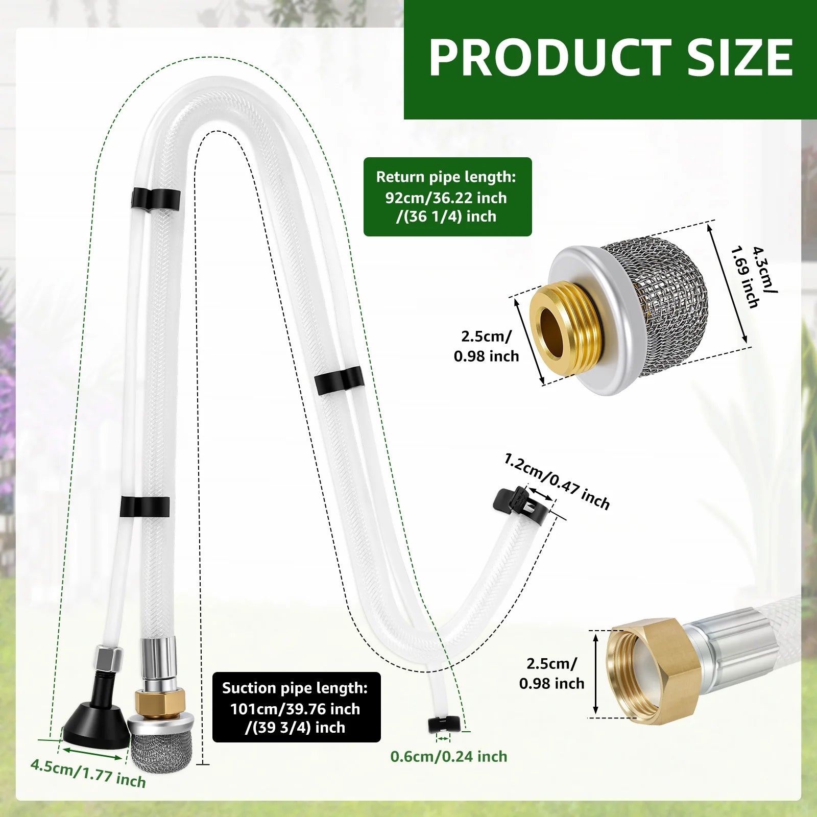 Suction Tube Kit for Graco Magnum Project Painter Plus X5 X7 ProX17 and ProX19 Stand Airless Paint Sprayer ﻿High Performance Zpaxo pipe length 36inch