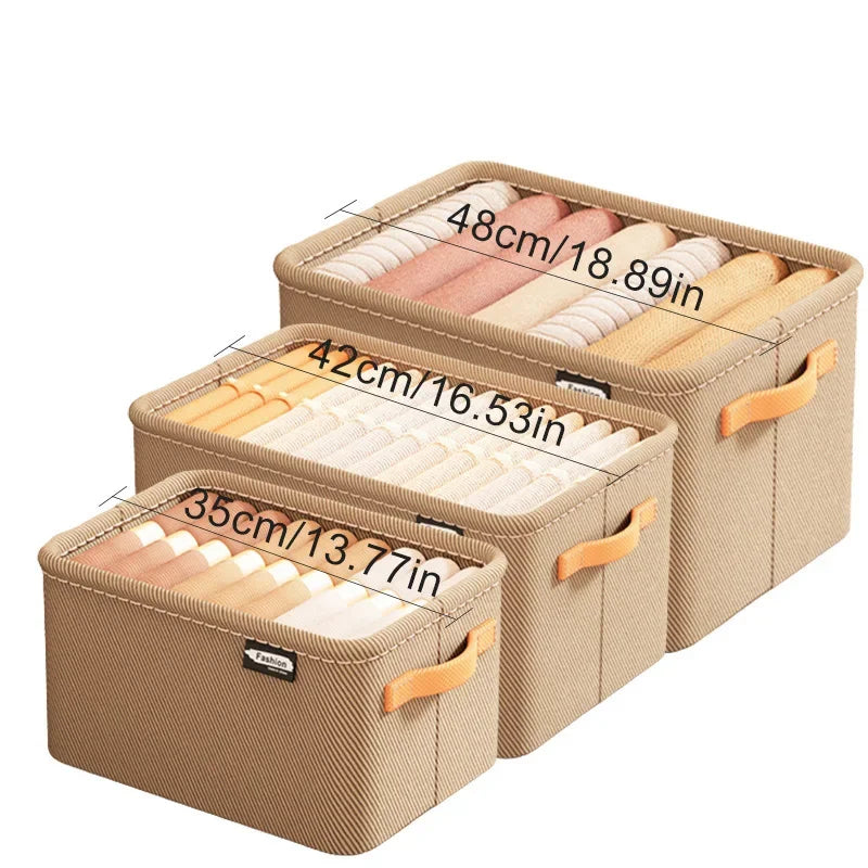 1/2/3PCS Collapsible Clothing Organizer Closet Clothes Pants Storage Organizer Closet Organizer Drawer Organizer Toy Storage Zpaxo Set B-3PCS