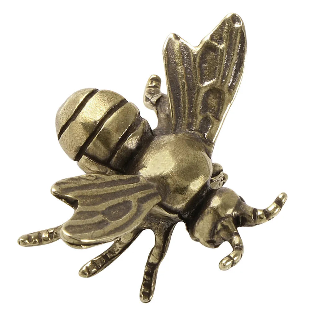 Brass Bee Statue Delicate Portable Desktop Decoration Creative Retro