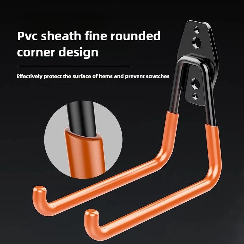 Bicycle Garage Heavy Storage Hook Warehouse Hardware Strong Load-Bearing Small/Medium Square Hook Tool Storage Wall Metal Hook Zpaxo