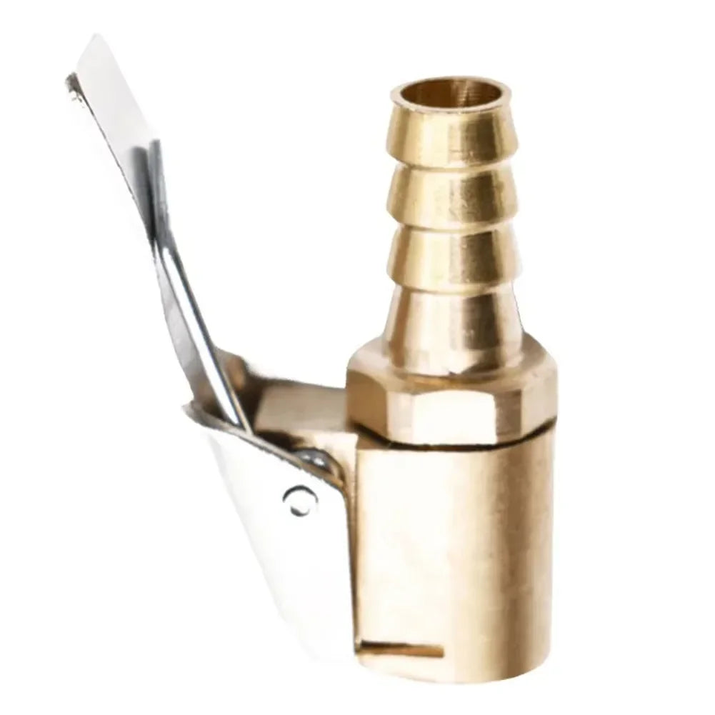 Brass Clip-On Tyre Valve Adapter – 6mm & 8mm Air Chuck Connector