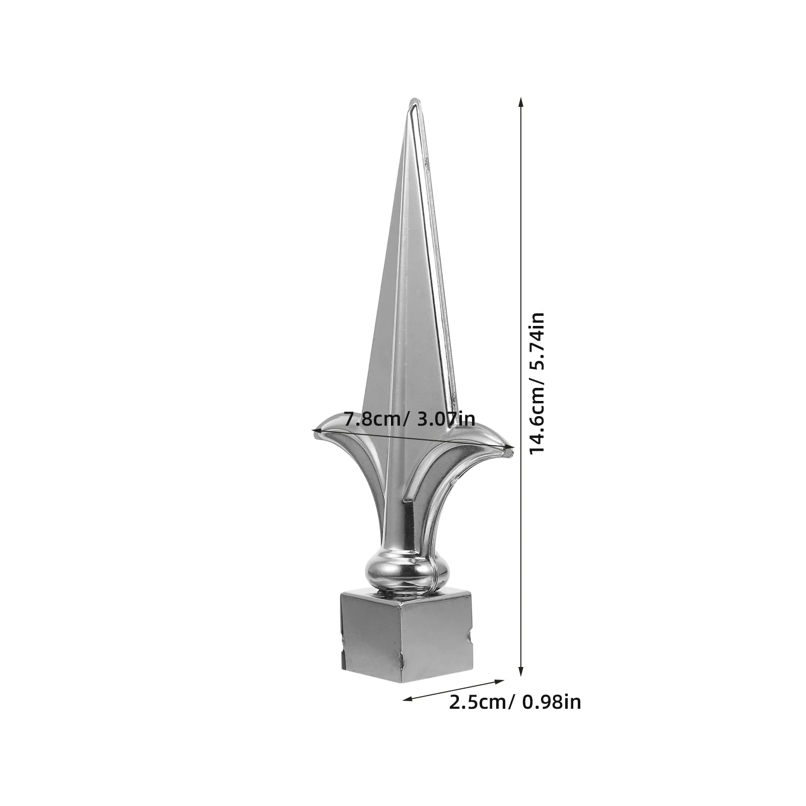 Flag Pole Finial Gun Topper Stainless Steel Decorative Tips Metal