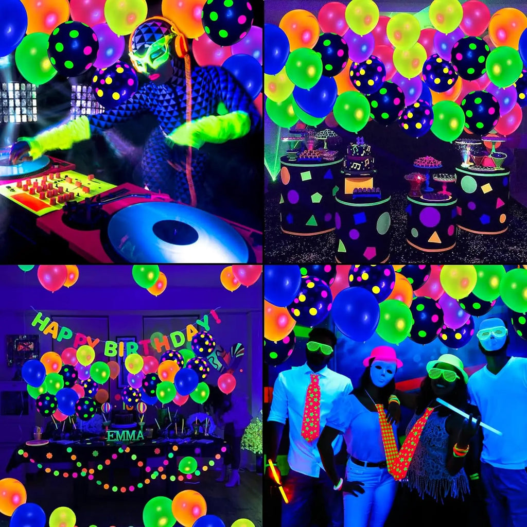 Fluorescent Balloon Neon Balloons Glow Dark Wedding Birthday Party