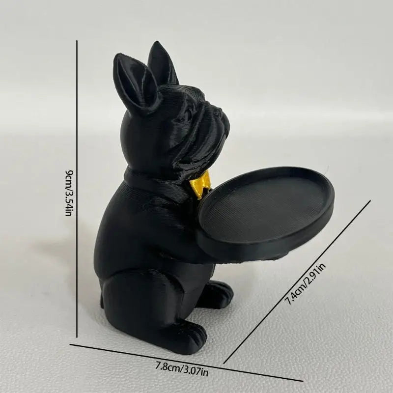 Dog Statue,Lovely Dog Figurines Sculpture with Storage,Candy Jar,Candy Dish Bowl Bowl for Office Entryway Table Zpaxo