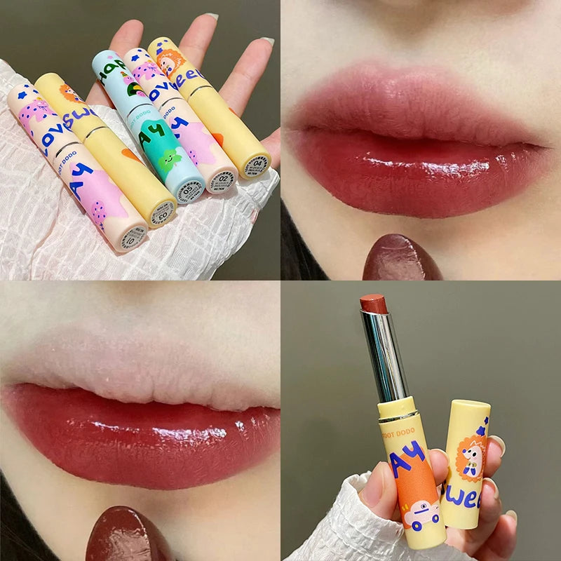 Water Light Mirror Lipstick Long-Wear Smudge-Proof Shine Hydrating Moisturizing Lipstick Smooth Texture Skin-Brightening Makeup Zpaxo