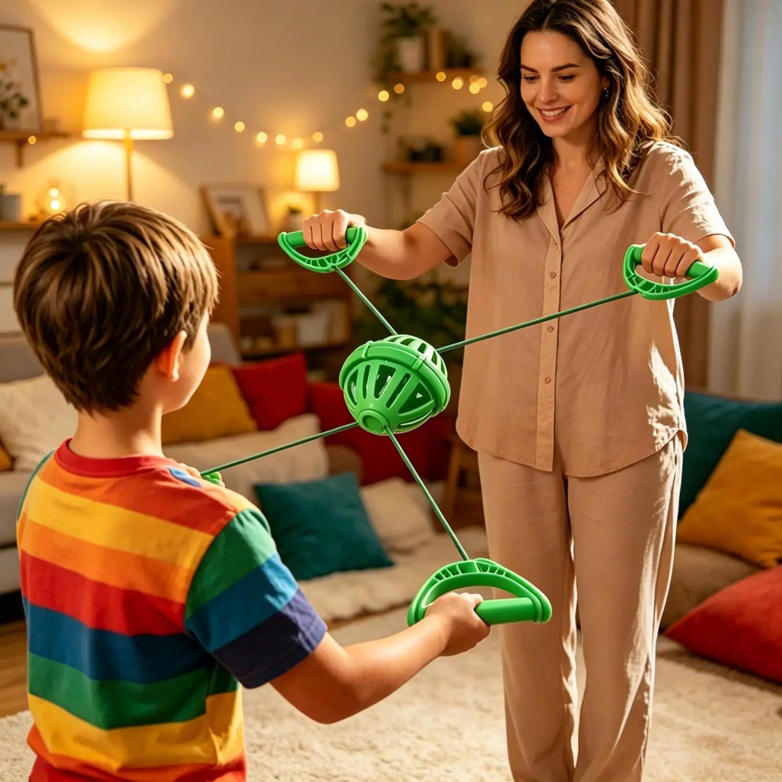 Kids Outdoor Toys Interactive Double Player Activities Hand Pulling Balls Toy For Kid Boys Girls Children Teens Adult Beach Zpaxo