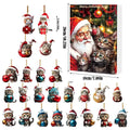 2025 Cat Christmas Advent Calendar 24 Days 2D Acrylic Pendant