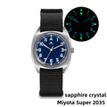 Militado ML17 Watch Miyota Super 2035/ GL12 Quartz Movement Watch C3 And BGW9 Luminova 100m Waterproof Stainless Steel Watches Zpaxo Blue Sapphire
