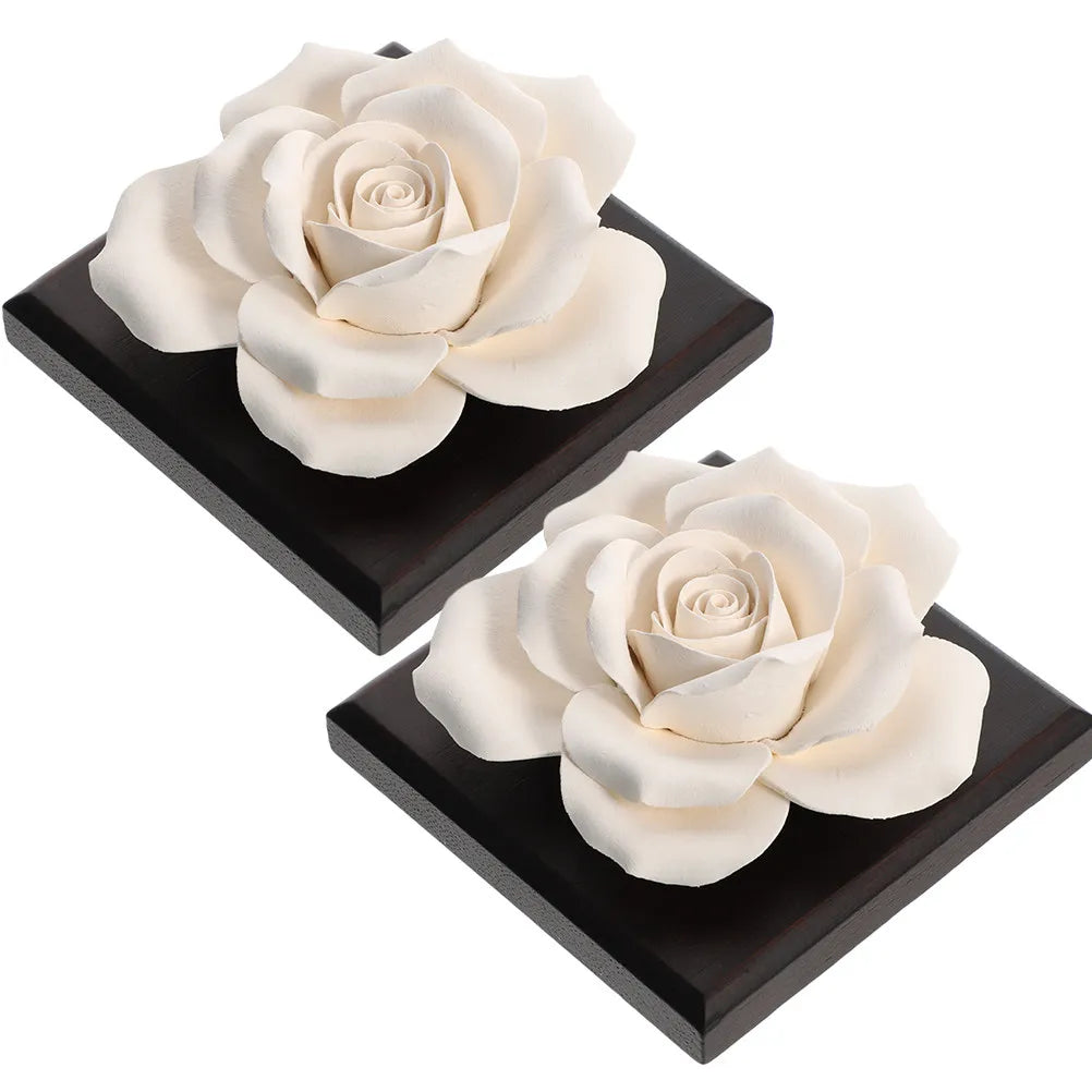 Ceramic Rose Aroma Diffuser Premium Safe Material Smooth Round