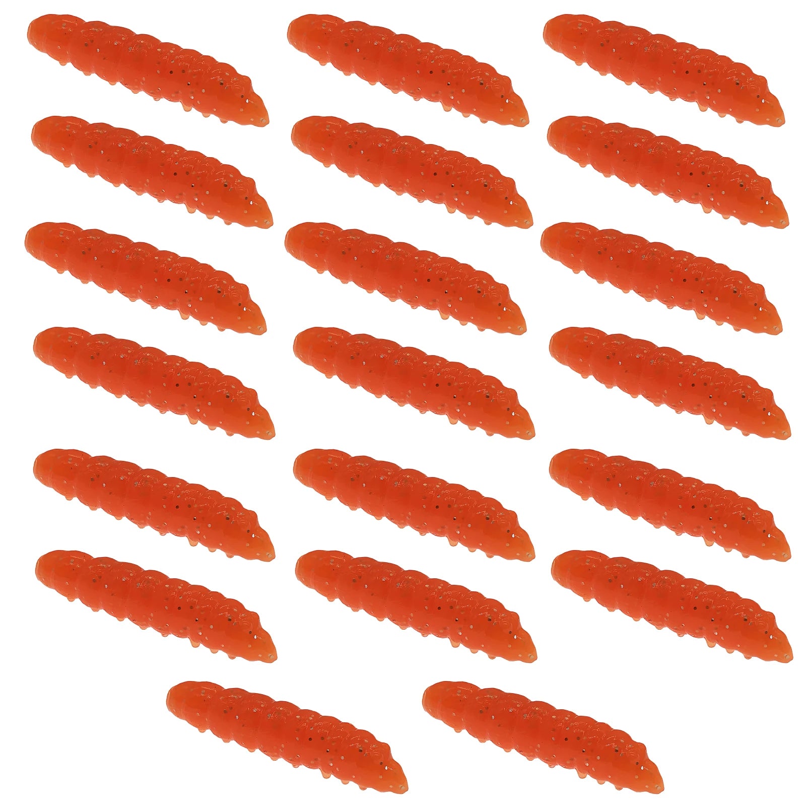 Box Luminous Simulation Grub Soft Baits Floating TPE Insect Lure Zpaxo 20PCS Red