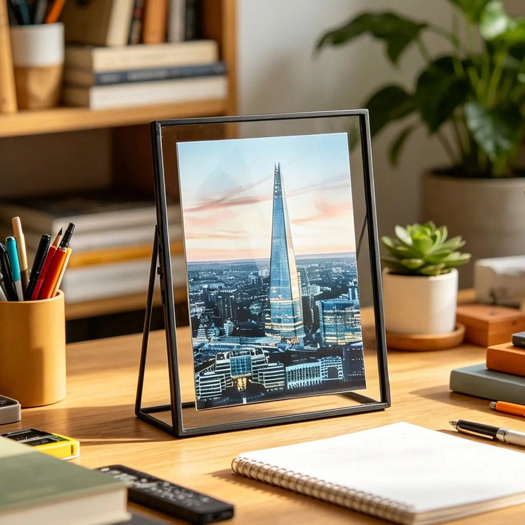 Flower Press Frame Simple Metal Tabletop Display 4x6in Floating