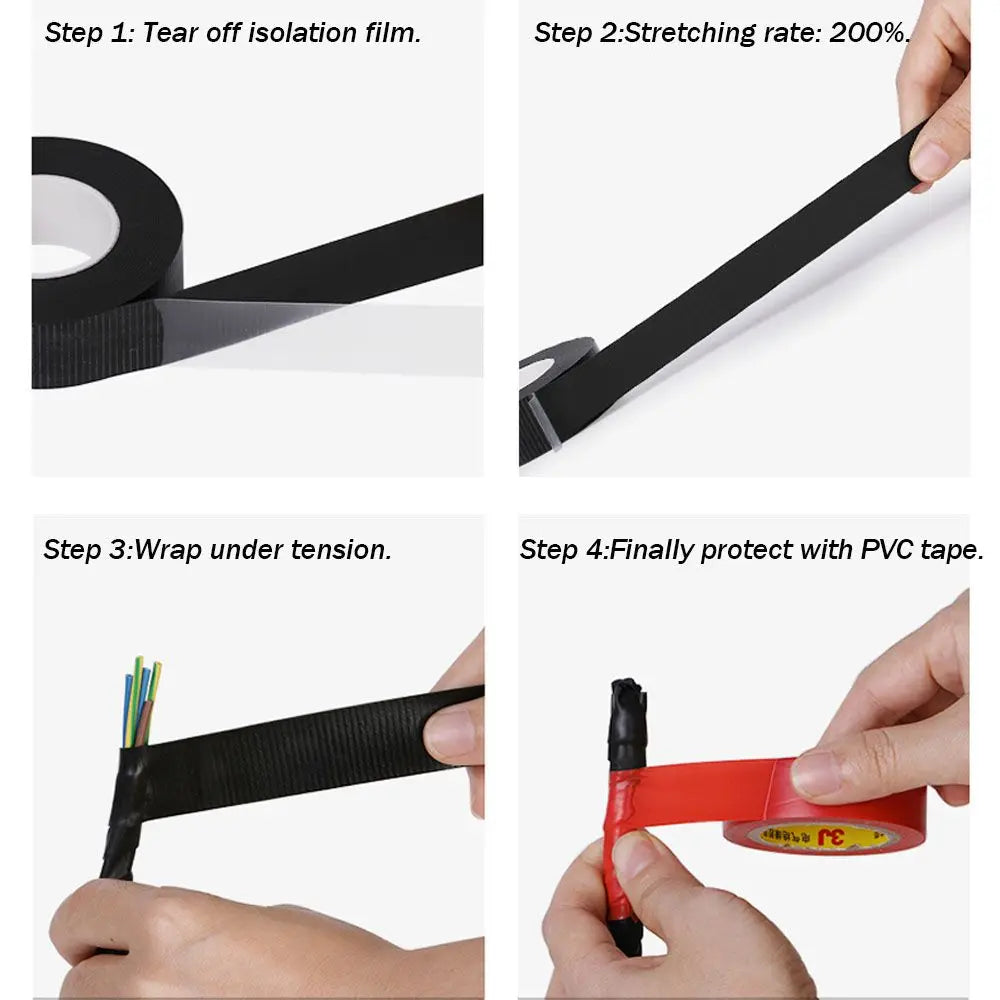 Self-Amalgamating Rubber Tape – Waterproof Sealing & Insulation Repair Tape Zpaxo