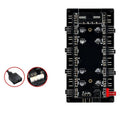 652F PWM 5V 3Pin ARGB with Power 2-in-1 Hub 8-Way Fan Adapter Zpaxo 4D12V CN
