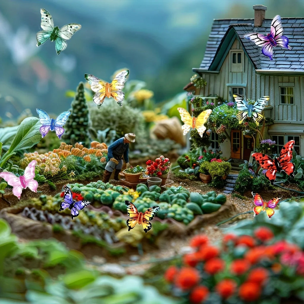 1:12 Dollhouse Mini Butterfly Models – 10/30/50 Pc DIY Set