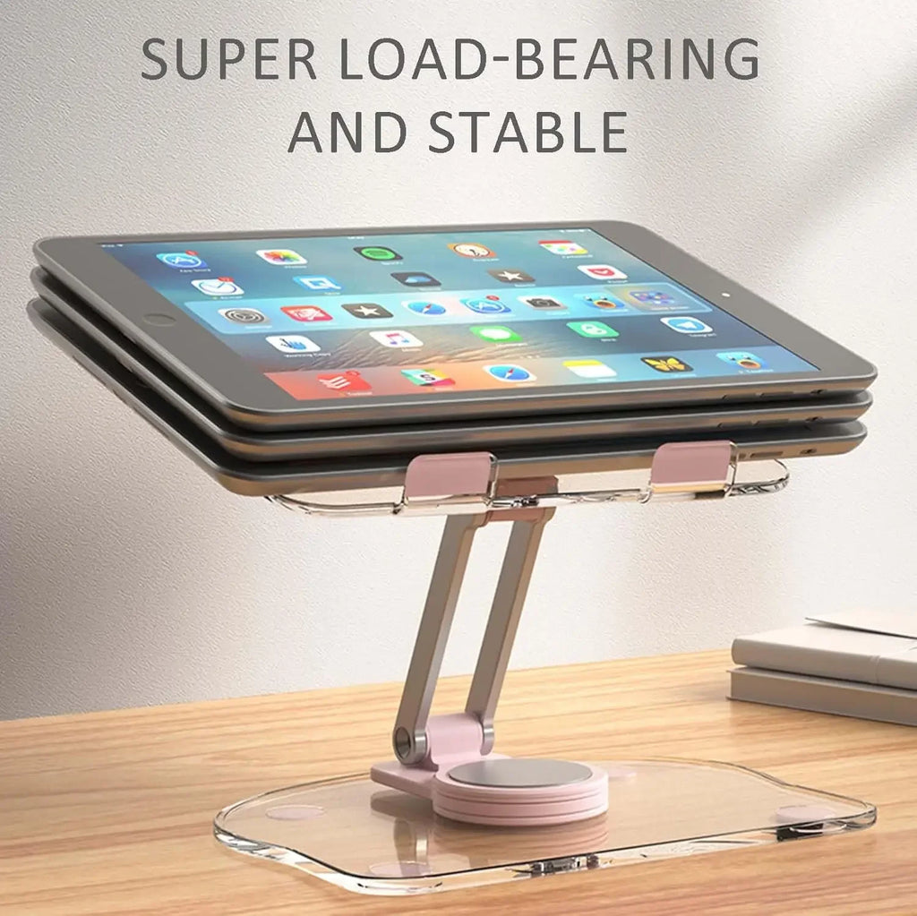 Transparent Rotating Stand Acrylic Plate Desktop Mobile Phone Tablet Zpaxo