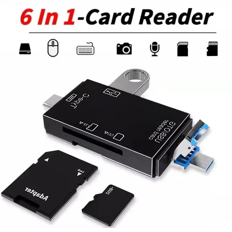 1 Card Reader TF SD USB C Micro Memory Flash Drive Adapter Laptops