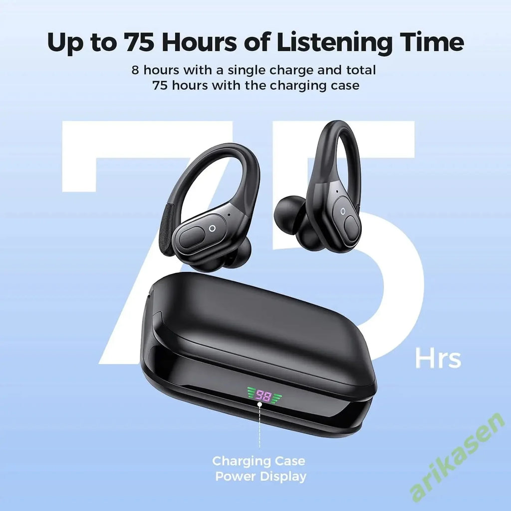 Bluetooth Headphones Wireless Earbuds 5 3 Sports 75H Playtime IPX7