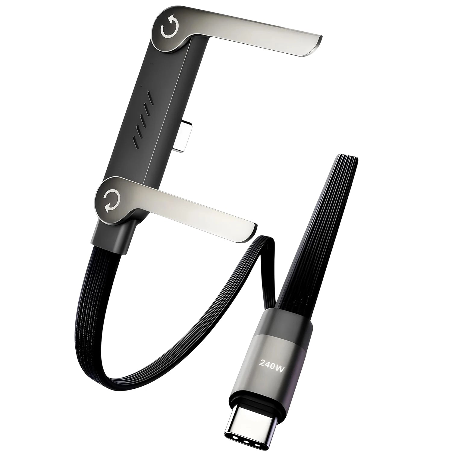 1 240W Fast Charging Foldable Holder Charger Cable Phone Stand Type-c