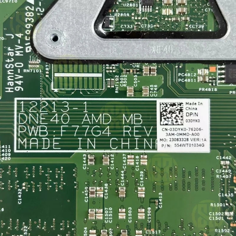 CN-03DYK0 Dell Inspiron 5435 Laptop Motherboard A6-5435M CPU HD8600M